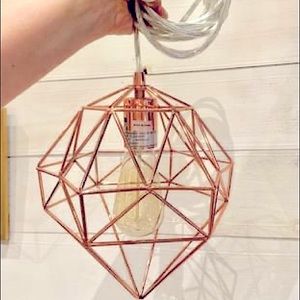 Geometric hanging light fixture